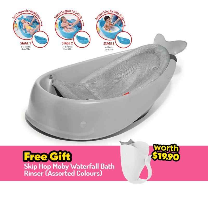 Skip Hop Moby Smart Sling 3-Stage Tub + FREE GIFT